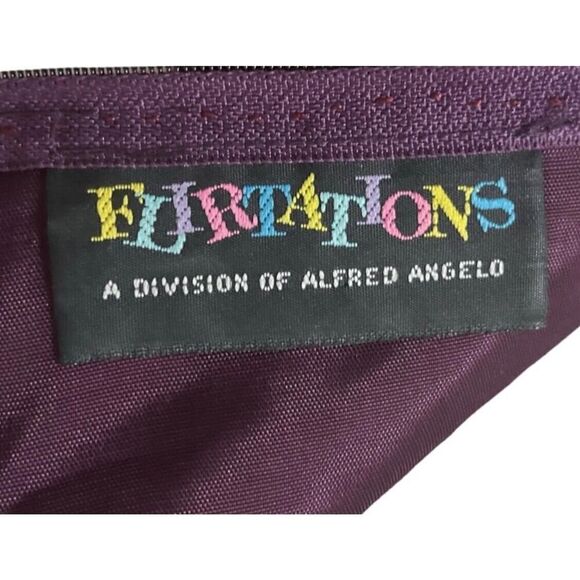 Flirtations By Alfred Angelo Party Y2K Pinup Dress Velour Purple Halter US L - Picture 7 of 8
